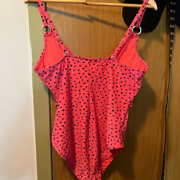 Pink Polka Dot Swimsuit (one-piece) - Picture 2 of 2